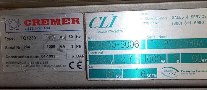 Used Counter, Tablets, Pills, 12-Lane, 2-Head Fill, Cremer, CF-1230, #5554570