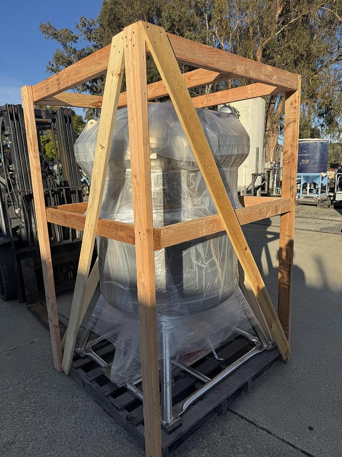 Used Tank, 130 Gallon, 316L Stainless Steel, 60 PSI, Precision, Pump #S744745