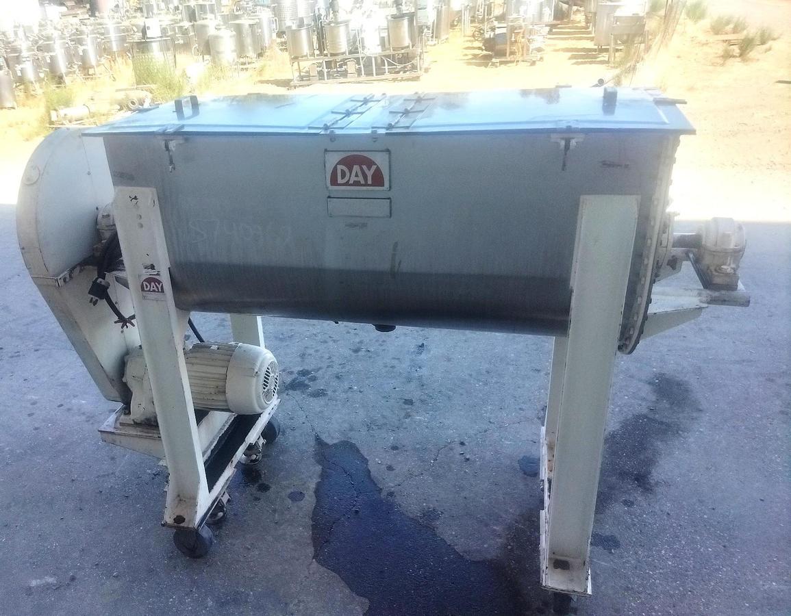 Used Mixer, Ribbon, 15 CF, Stainless Steel, J.H. Day, 5 HP, #5991960