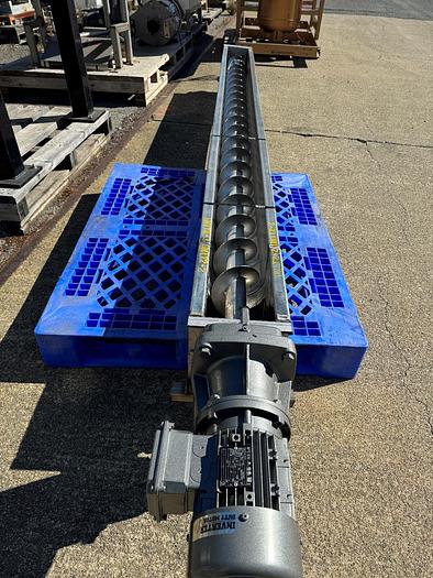 Used Conveyor, Screw, 6" Diameter X 11' Long, Stainless Steel, 1 HP, #5991110