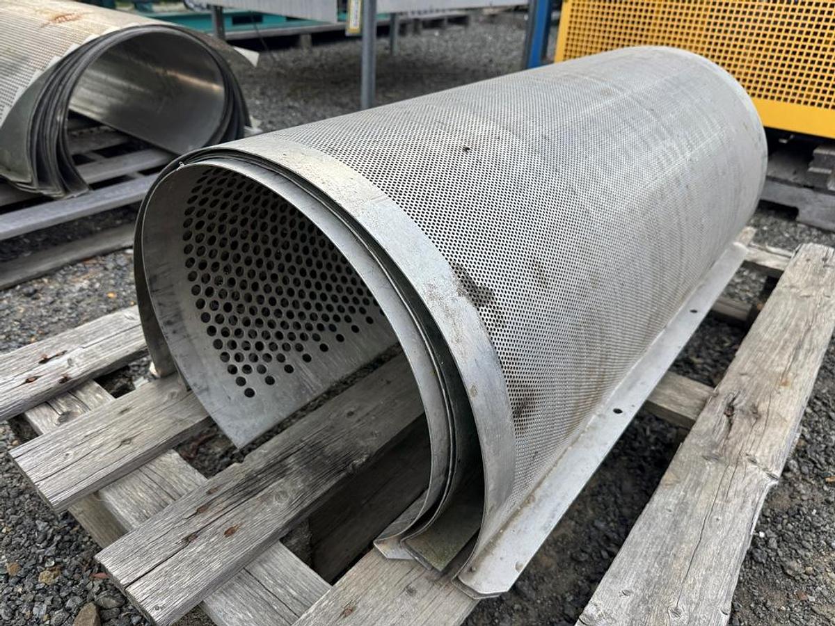 Used Pulper, FMC Model 100 Replacement Screens, Stainless Steel, (5) Pallets, #5991740