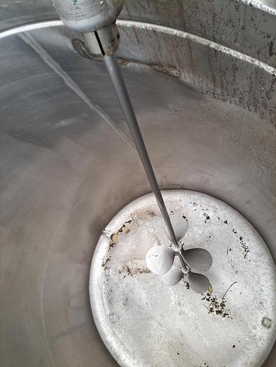 Used Tank, 800-Gallon, Stainless Steel, Agitated, MIX-MOR Mixer #5991290