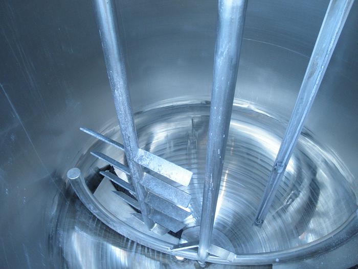 Used Kettle, 750 Gallon, S/St, Jkt, Dbl Agit, Groen, Scraper