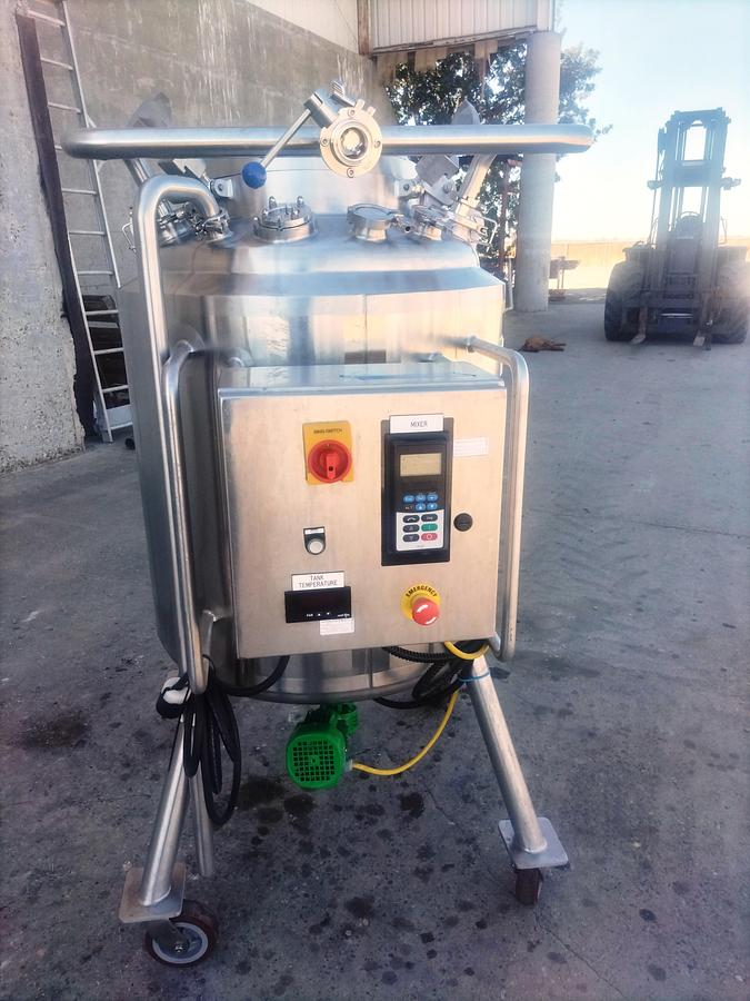 Used Tank, 66 Gallon, Stainless Steel, Jacketed, Agitated, DCI, 45 PSI, #5991955