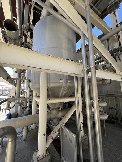 Used Tank, 2,000 Gallon, Stainless, 6'x11', Cone Bottom #S744052