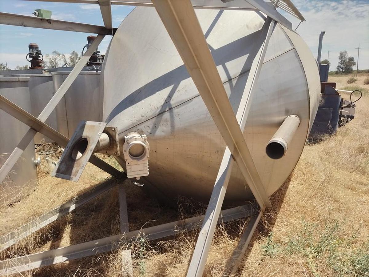 Used Silo, 365 CF, S/st, 8' x 6', 55 Lbs/CF, Auger, #S740292