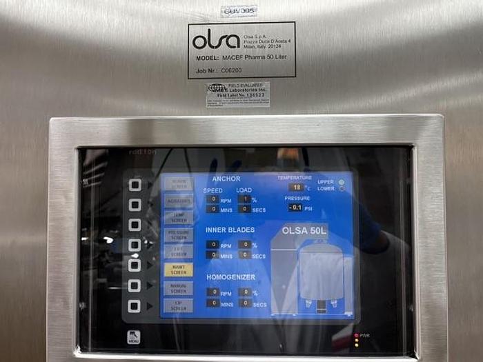 Used Mixer, High Shear, 50 Liter, Vacuum, Jacketed, Homogenizer, Olsa, #