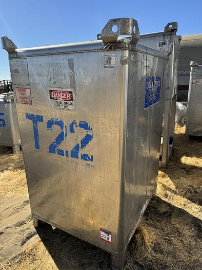 Used Tank, 550 Gallon, 316 Stainless Steel, Tote, #5991027