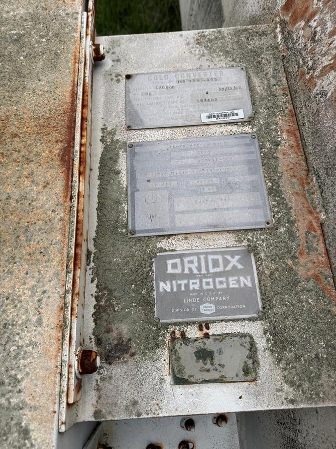 Used Tank, 1,200 Gallon, S/st, LN2 Storage, 65 PSI, Cryogenic, #S738626