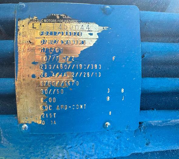 Used Mixer, Dispersion, 10 / 7.5 HP, Stainless Steel, Explosion Proof #S745361