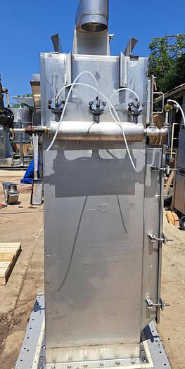 Used Dust Collector, Bin Vent, 40 SF, Stainless Steel, Pulse Jet, #5751584
