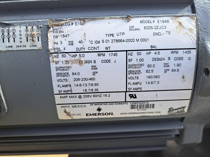 Used Pump, Positive, Waukesha, Model 060U1, 316 Stainless Steel, 5 HP #S745385