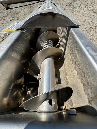 Used Conveyor, Screw, 6" X 7', Stainless Steel, Less Motor, #5880238