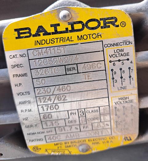 Used Mixer, Model SM200L-50, 50 HP, S/st, Scott Turbon #S745302