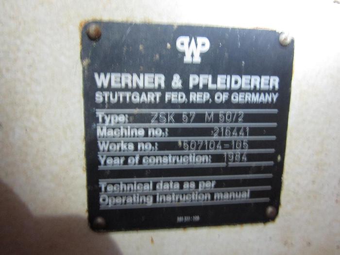 Used Extruder, Twin Screw, 57mm, Werner & Pfleiderer, model ZSK, 75 HP #4839652