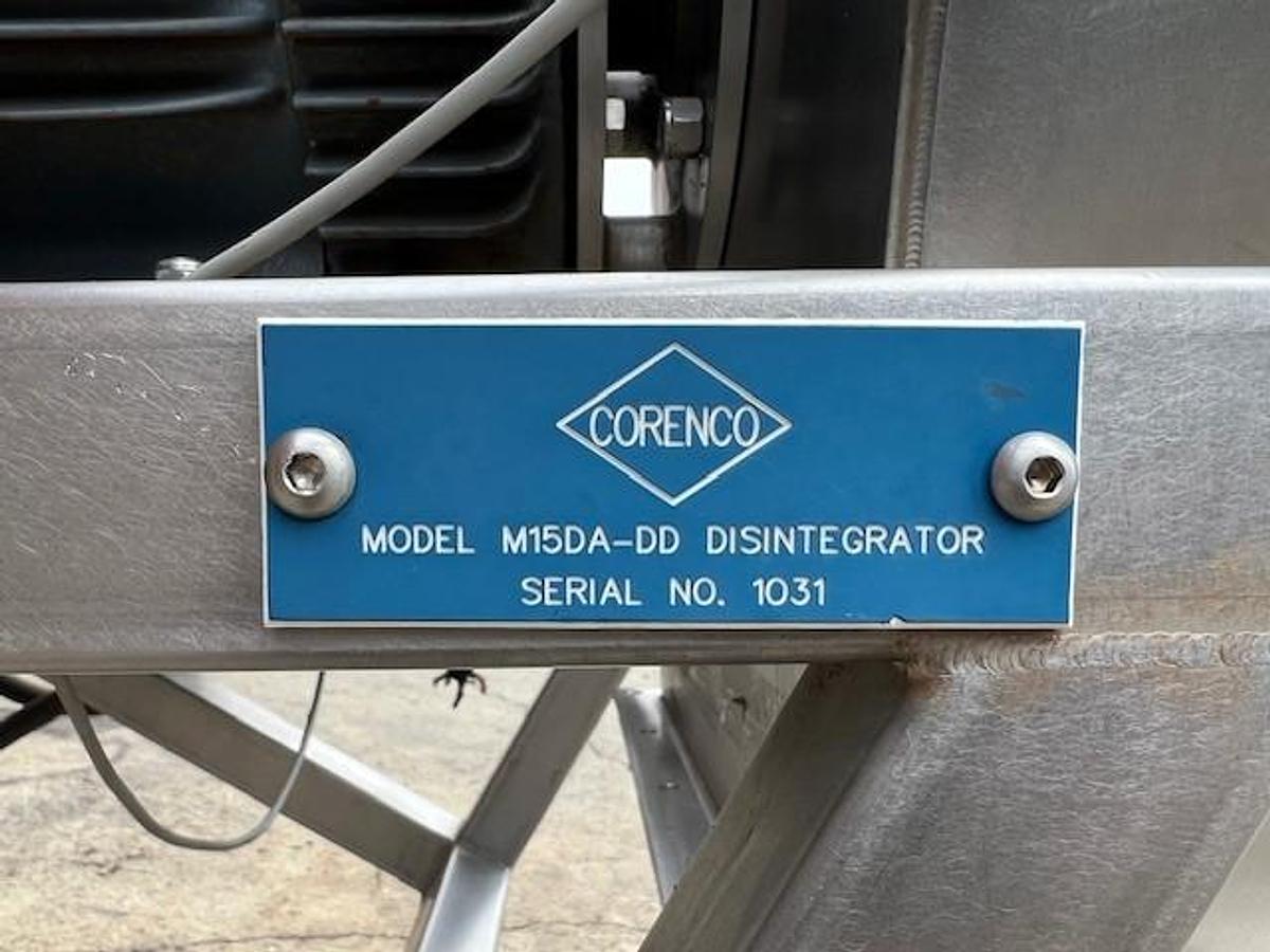 Used Mill, Disintegrator, Corenco, Model M15DA-DD, 15", Stainless Steel, 30 HP, #5991423