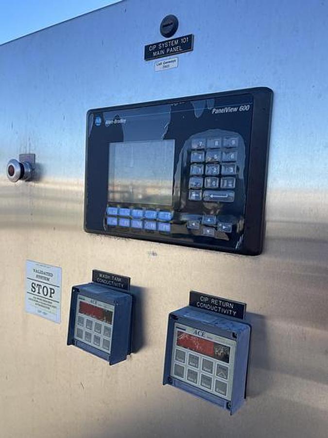 Used CIP System, Two-Tank System, 160 GPM, Walker Stainless, Allen-Bradley Controls, #5991954