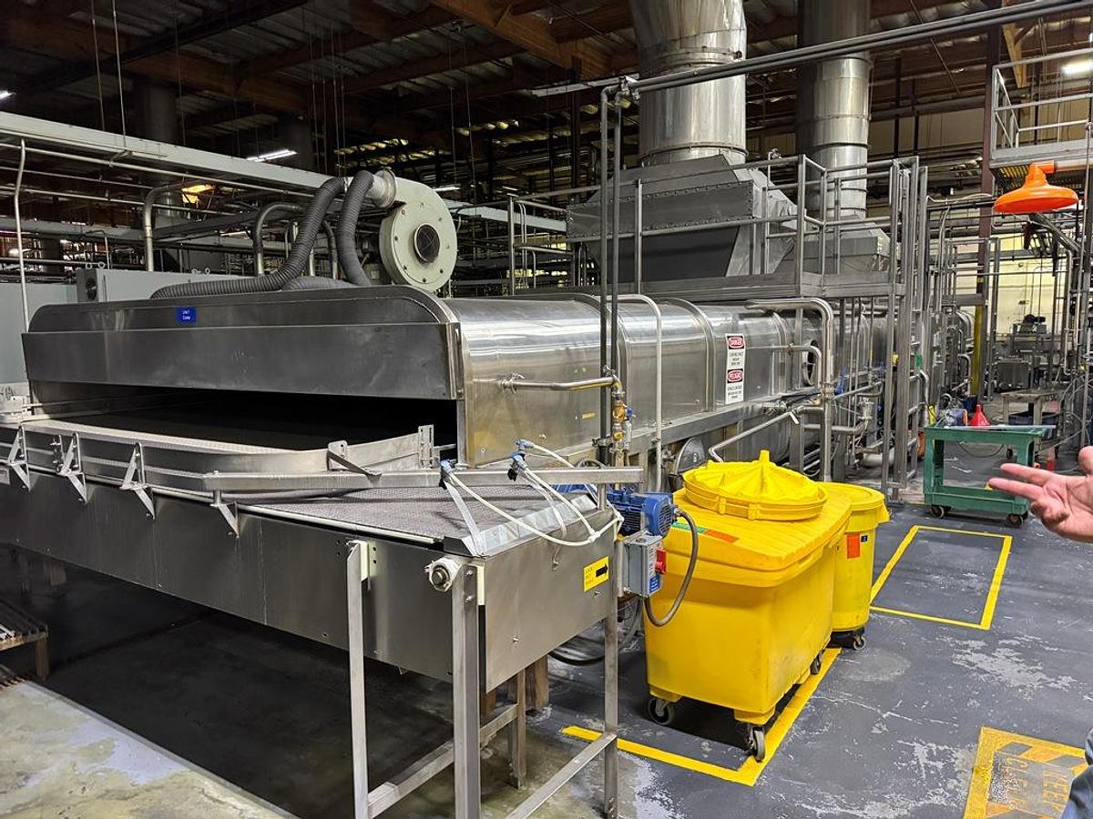 Used Bottling Line, 600–800 BPM, PET, US Bottlers Filler, Sidel Labeler, Kisters Shrink Wrapper, #5991608