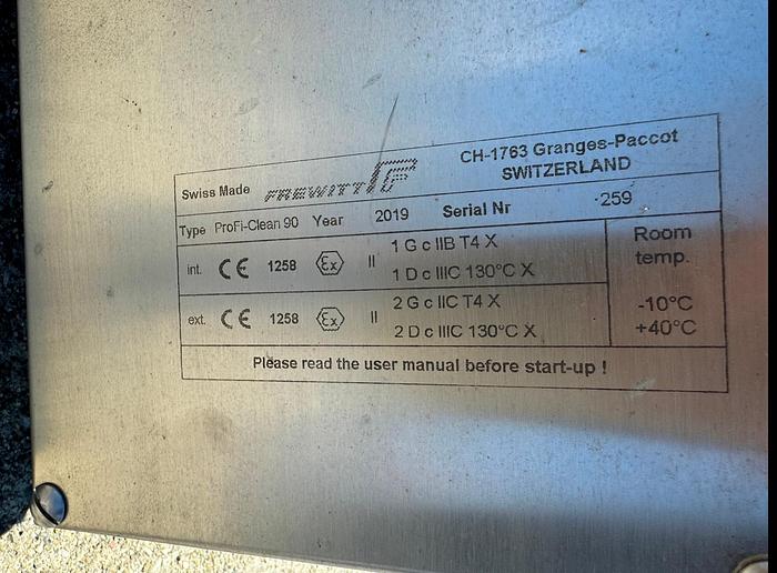 Used Filter, Air, De-Dusting, Frewitt, Profi-Clean 90, 316 Stainless, #5880228