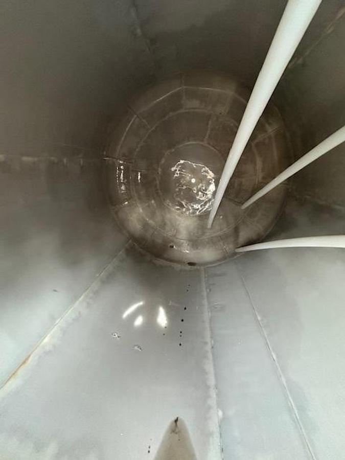 Used Tank, 1,739 Gallon, 316 Stainless Steel, Vertical, Dish Top & Bottom, #5991698