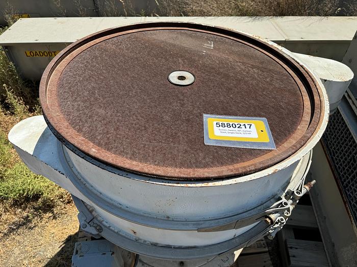 Used Screen, Sweco, 30", Carbon Steel, Single Deck, 1/2 HP, #5880217