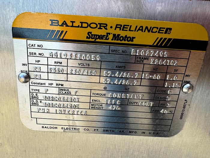 Used Mill, Stone, Morehouse Cowles, Model 830 STD, Stainless Steel, 25 HP #S745469