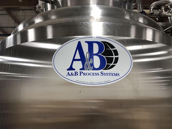 Used CIP Skid, 2-Tank, 230-Gallon, 316L Stainless Steel, A&B Process Systems - #4750220