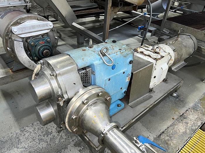 Used Chopper Pumps, 12" x 48", Stainless Steel, Waukesha Pumps, 20 HP - (3) - #4828582