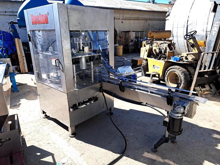 Used Capper, Resina, Model NRS-51, Single Chuck, Stainless Steel