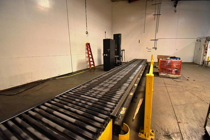 Used Wrapper, Pallet, Wulftec, WCA-SMART, Powered Roller Conveyor, #5991045