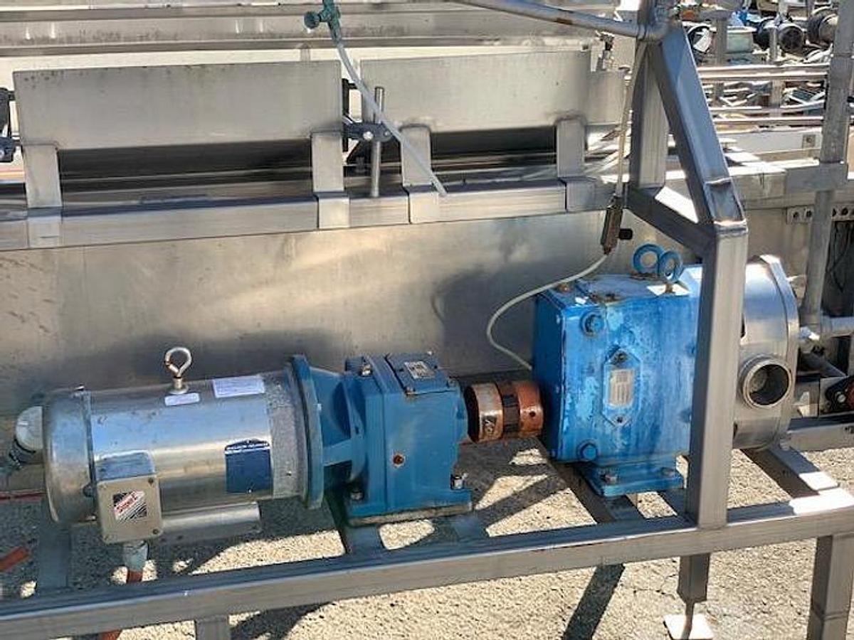 Used Briner, Overflow, Stainless Steel, 12 feet, Volta Belt Conveyor, Waukesha 130 U1 Pump, #5991929