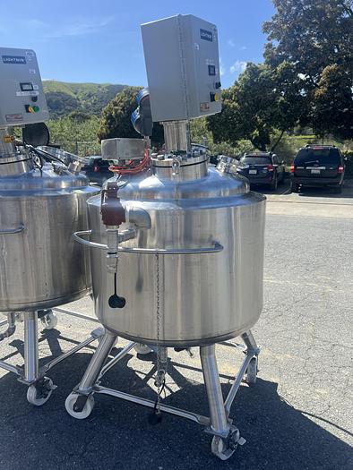 Used Reactor, 65 Gallon (250 Liters), 316L Stainless Steel, Jacketed, Agitated #S745443