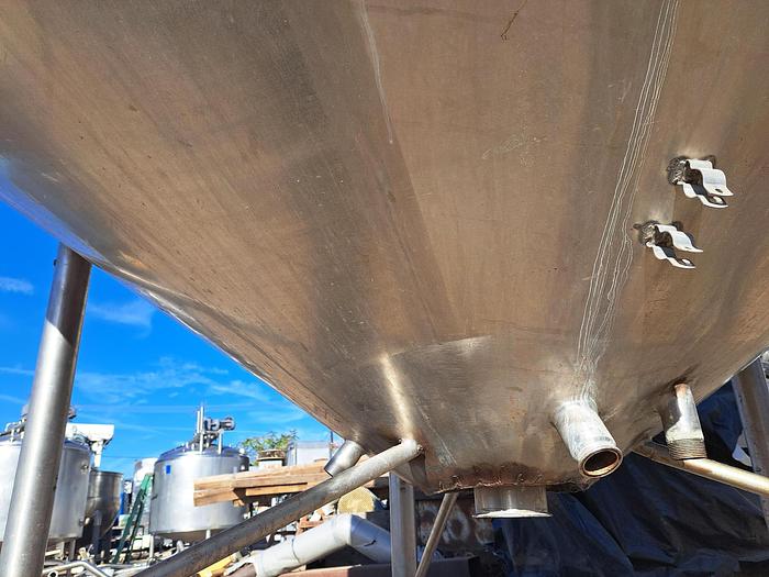 Used Tank, 2,000 Gallon, Jacketed, Scraper Agitation, Cone Bottom, APV #S745304