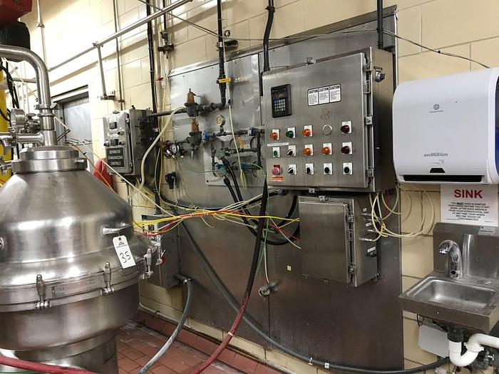 Used Separator, Hot milk, Alfa Laval Model MRPX-214-74T.