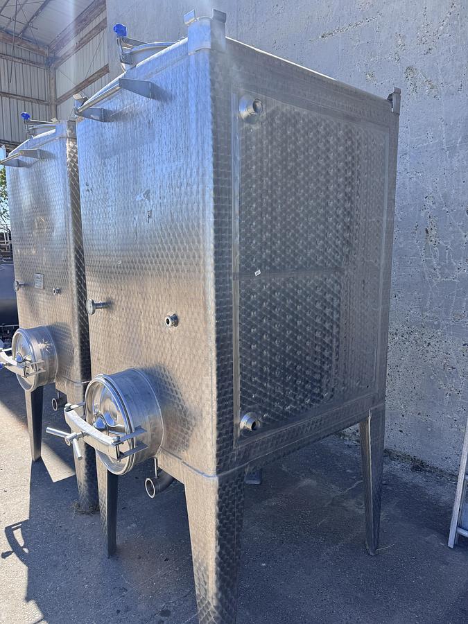 Used Tank, 529 Gallon, Stainless Steel Tote Tank, 48" x 48" Qty. - 2, #5991807