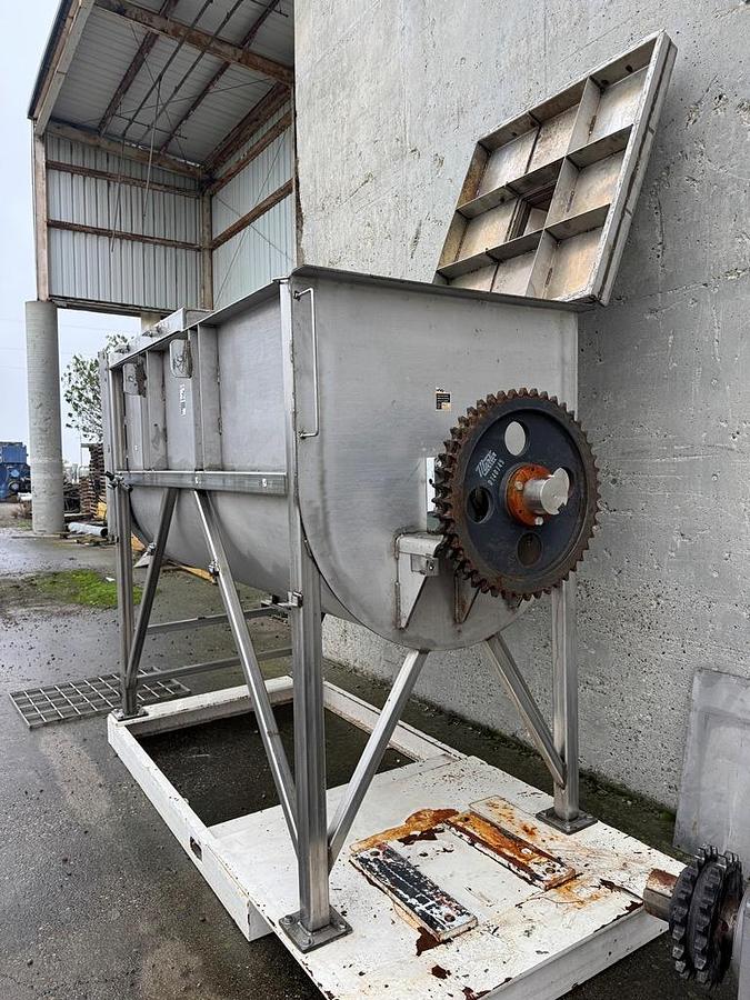 Used Mixer, Ribbon, 90 CF, 316L Stainless Steel, Austin Mac Inc, 50 HP, #5991352