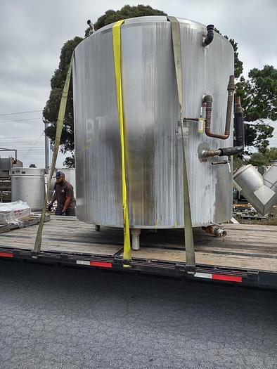 Used Tank, 2,000 Gallon, Stainless Steel, Jacketed, Agitated, APV Crepaco , #5532787