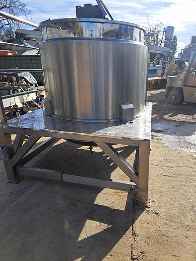 Used Tank, 575 Gallon, Mixing, Stainless Steel, Jacketed, Bolted Homogenizer #5991161