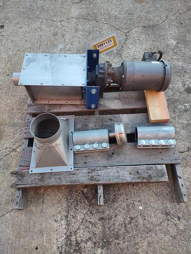 Used Conveyor, Screw, 3" x 8.5', Stainless Steel, Flexicon, #5991133