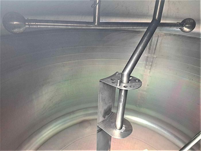 Used Tank, 1,600 Gallon, S/st, Agit, Jkt, Mueller #S745166