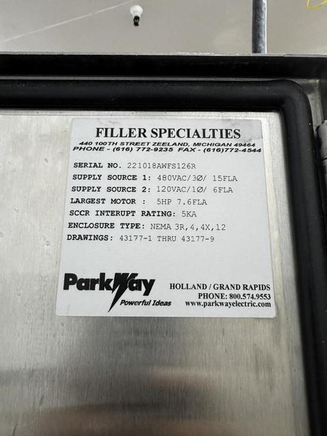 Used Filler, Bottle, Rotary, Filler Specialties, Stainless Steel, 150BPH, #5991883