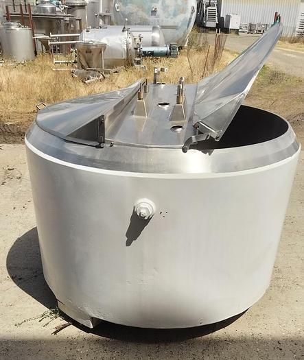 Used Stainless Steel 300 Gallon Vat Pasteurizer Tank S745076