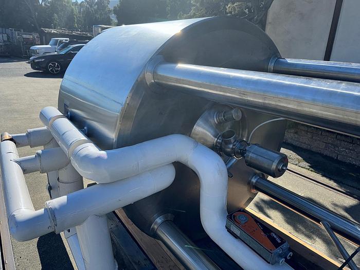 Used Tank, 300 Gallon, 316L Stainless Steel, Jacketed, Scrape Agitated, Feldmeier #S745371