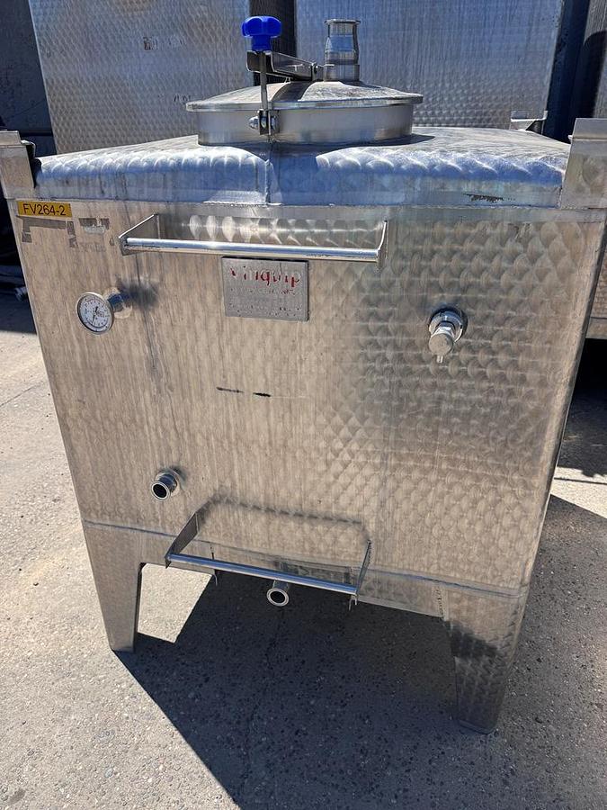 Used Tank, 264 Gallon, Tote, Stainless Steel, 41" x 47" x 32",  Wine storage, Qty. - 2, #5991809