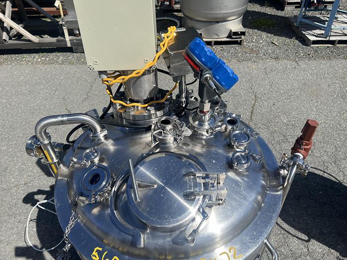 Used Reactor, 80 Gallon (300 Liters), 316L Stainless Steel, Jacketed, 45 PSI Internal, Agitated #S745439