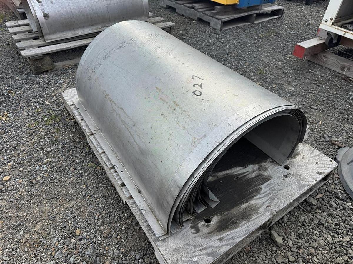 Used Pulper, FMC Model 100 Replacement Screens, Stainless Steel, (5) Pallets, #5991740