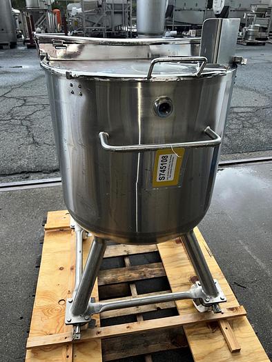 Used Tank, 26 Gallon (100-Liter), 316L Stainless Steel, Jacketed, Precision Stainless #S745108