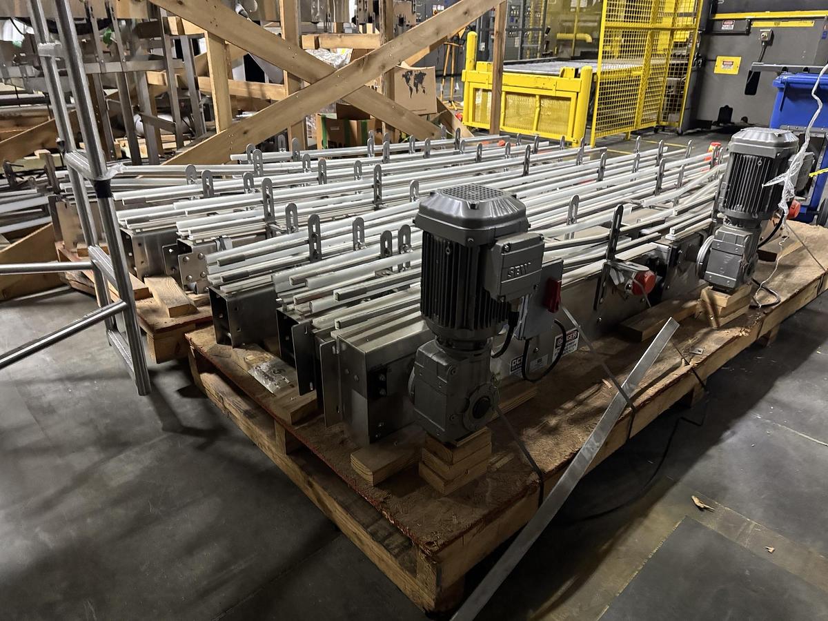 Unused Conveyor, Belt, Bottle Track, Stainless Steel, Alliance, 90’ Long, #5991711