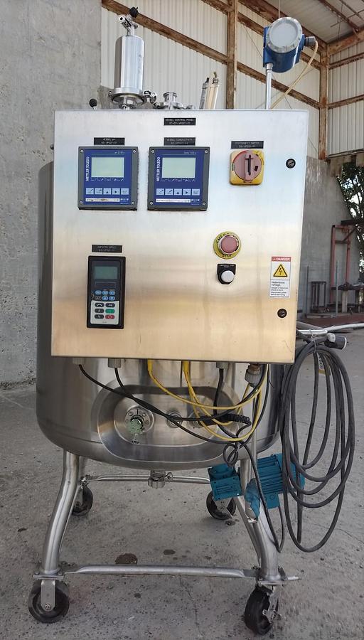 Used Tank, 158 Gallon (600 Liter), 316L Stainless Steel, Agitated, 50 PSI, #5991475