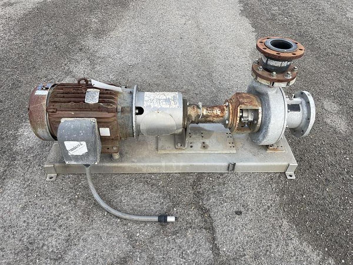 Used Pump, 30HP, Vaughan, STH Series, Chopper Pump, Stainless Steel, #5991998